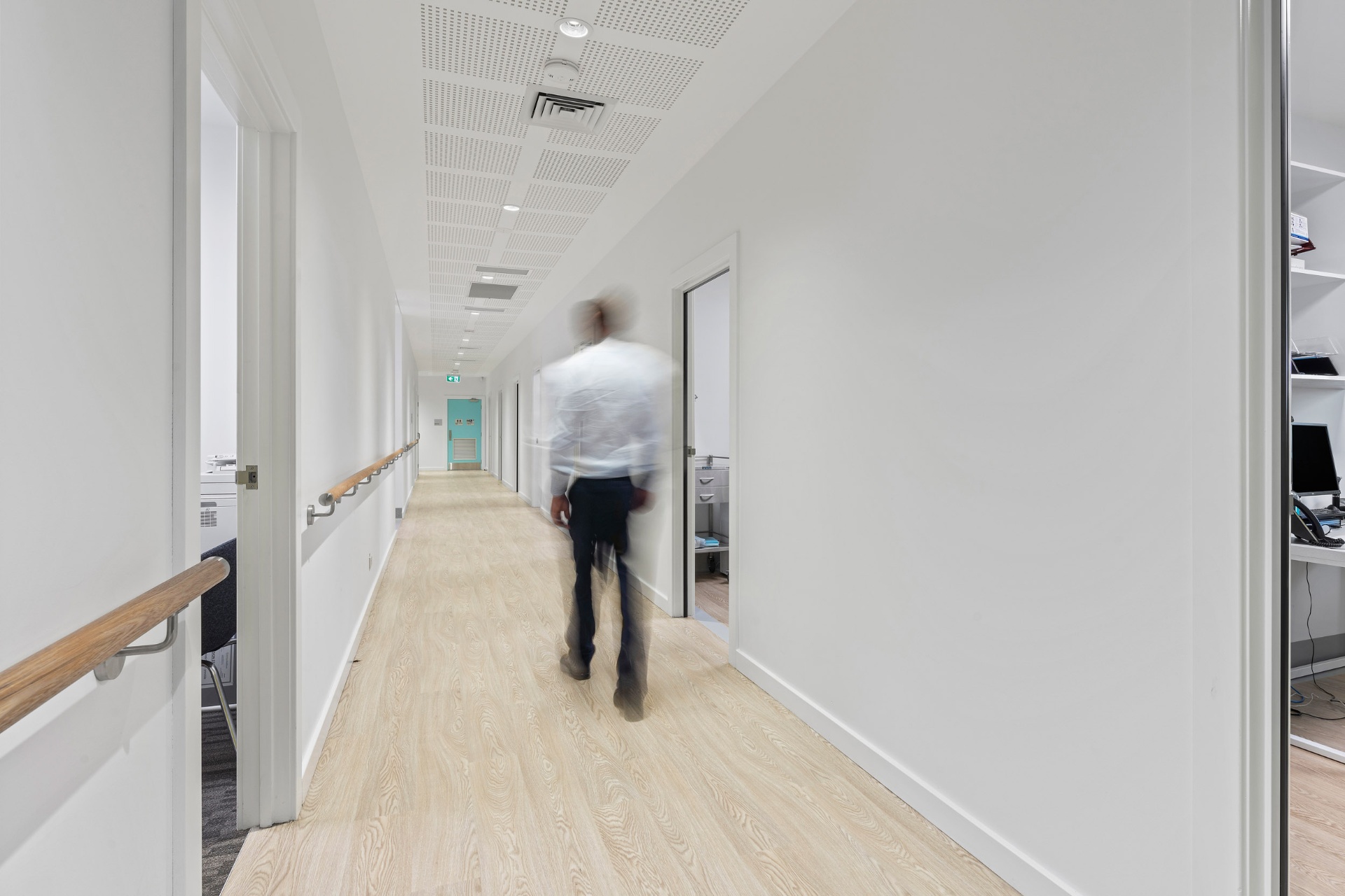 Internal medical centre corridor